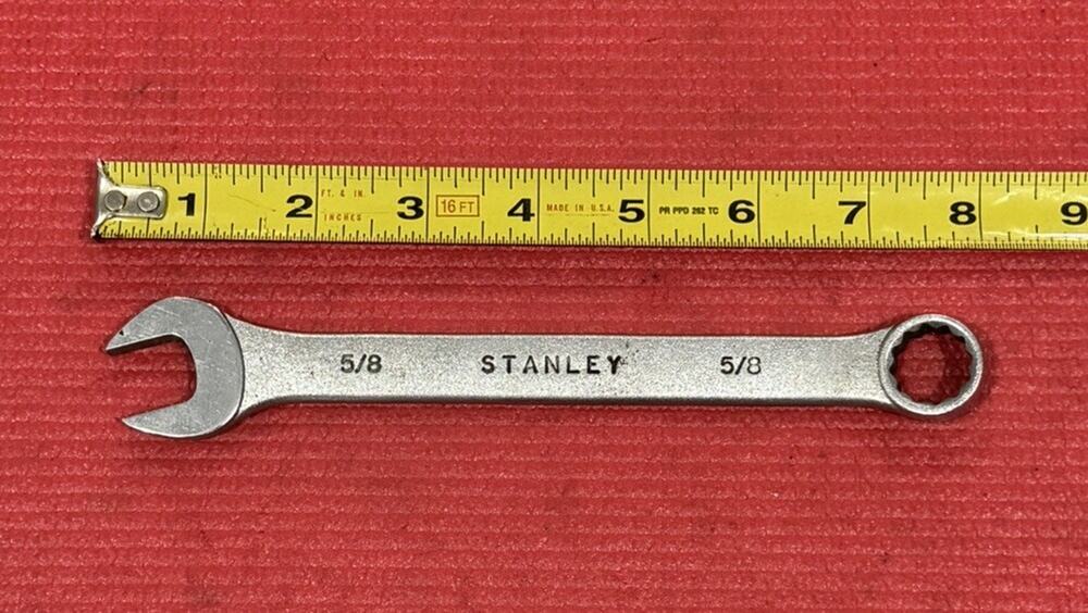 Vintage Stanley 86-837, SAE 5/8" Combination Wrench 12 Point Made in USA